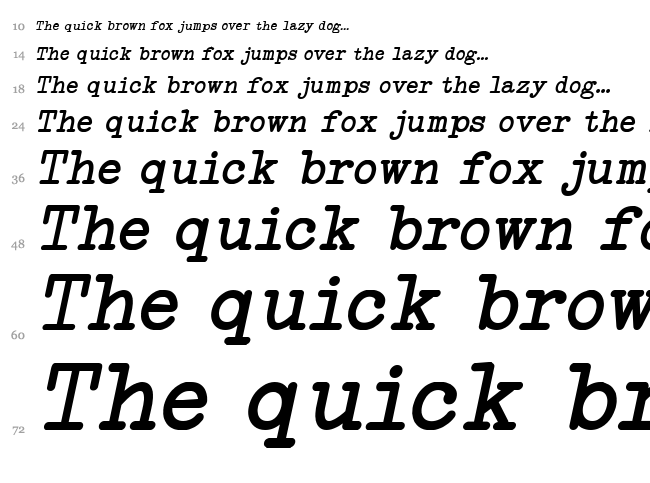 NeoBulletin font waterfall